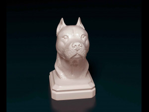 Staffordshire bull terrier bust Modelo de Impressão 3D