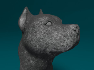 Staffordshire bull terrier bust Modelo de Impressão 3D