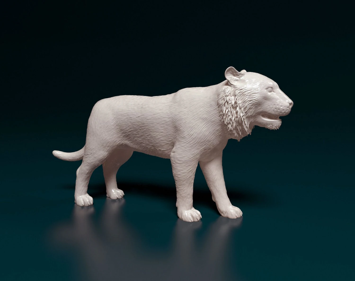 Tiger 3D Print Model .c4d .max .obj .3ds .fbx .stl .blend 