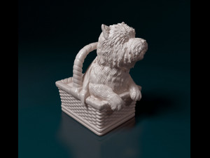 Toto in the basket 3D Print Model
