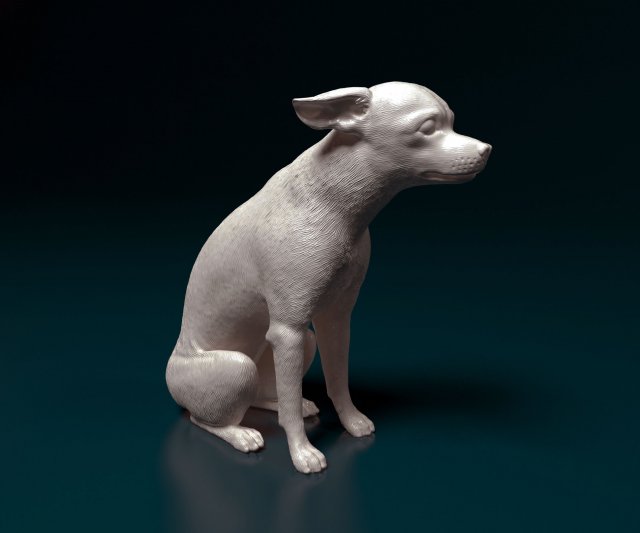 Toy terrier 3D 打印模型 .c4d .max .obj .3ds .fbx .stl .blend 