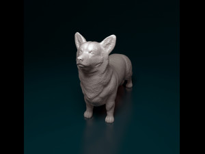 Welsh Corgi Pembroke 3D-Druckmodell