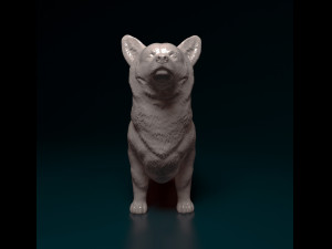 Welsh Corgi Pembroke 3D-Druckmodell