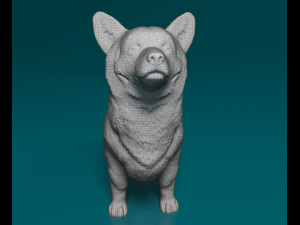 Welsh Corgi Pembroke 3D-Druckmodell