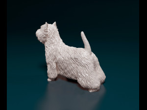 West highland white terrier with tongue Model Cetak 3D
