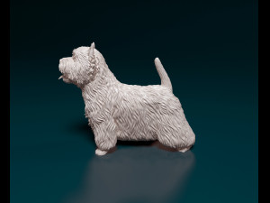 West highland white terrier with tongue Model Cetak 3D