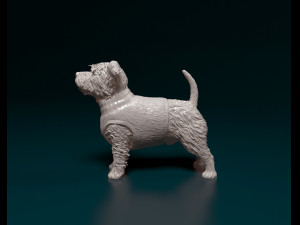 West highland white terrier in a shirt 3D Baskı Modeli