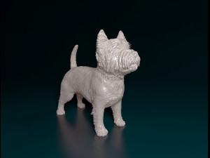 West highland white terrier 2 3D-printmodel