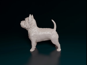 West highland white terrier 2 3D-printmodel