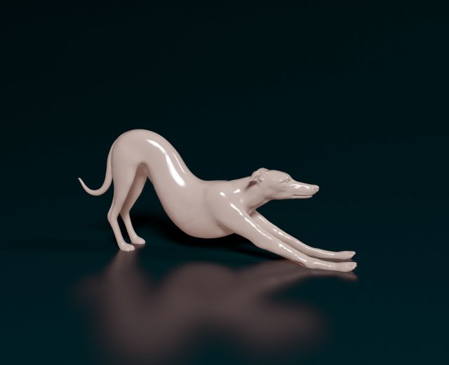 Whippet Modelo de impresión 3D .c4d .max .obj .3ds .fbx .stl .blend