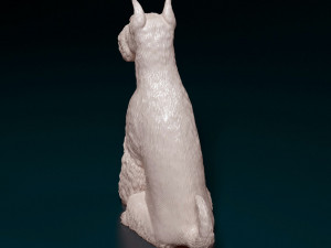 Zwergschnauzer sitting 3D-Druckmodell