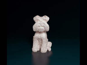 Zwergschnauzer dog 3D प्रिंट मॉडल