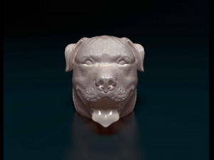 Rottweiler head Model do druku 3D