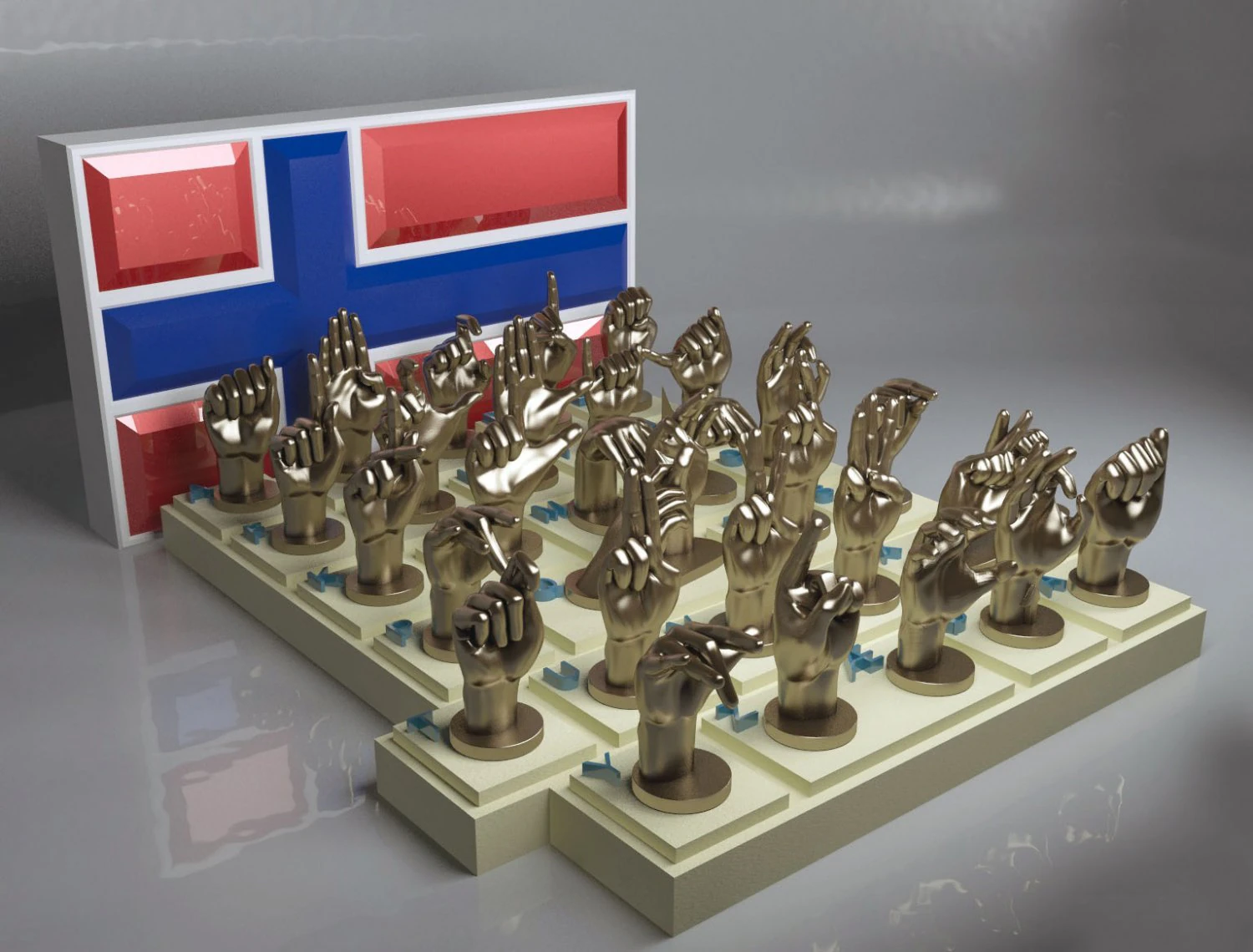 NSL Alphabet 3D Print Model .c4d .max .obj .3ds .fbx .stl .blend 