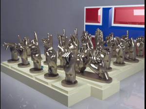 NSL Alphabet 3D Print Model
