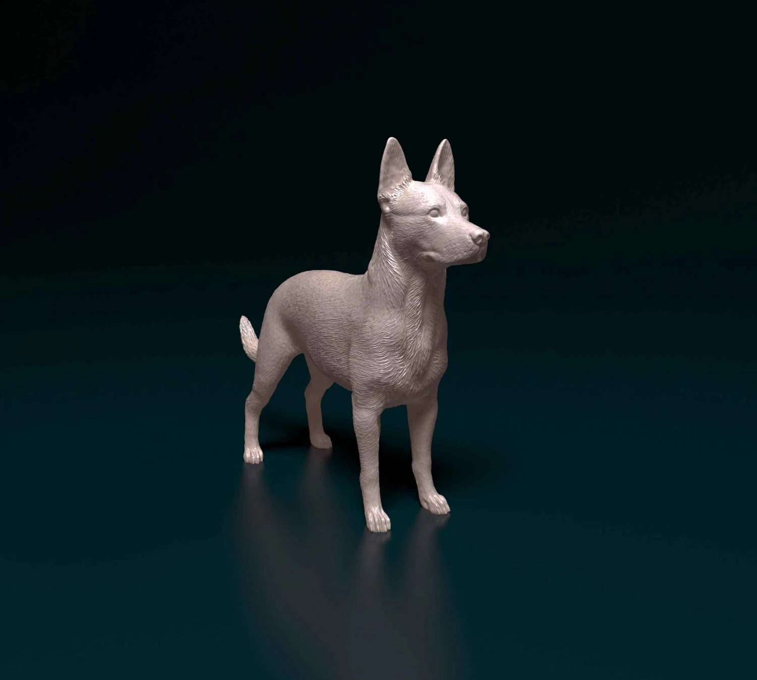 Cross breed dog 3D Print Model .c4d .max .obj .3ds .fbx .stl .blend