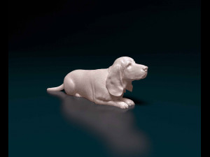 Basset Hound dog 3D Print Model