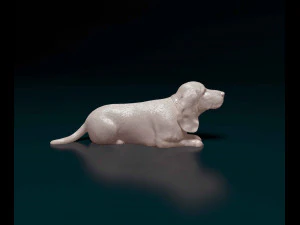 Basset Hound dog 3D Print Model
