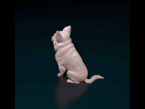 Chihuahua Long haired Modelo de impresión 3D