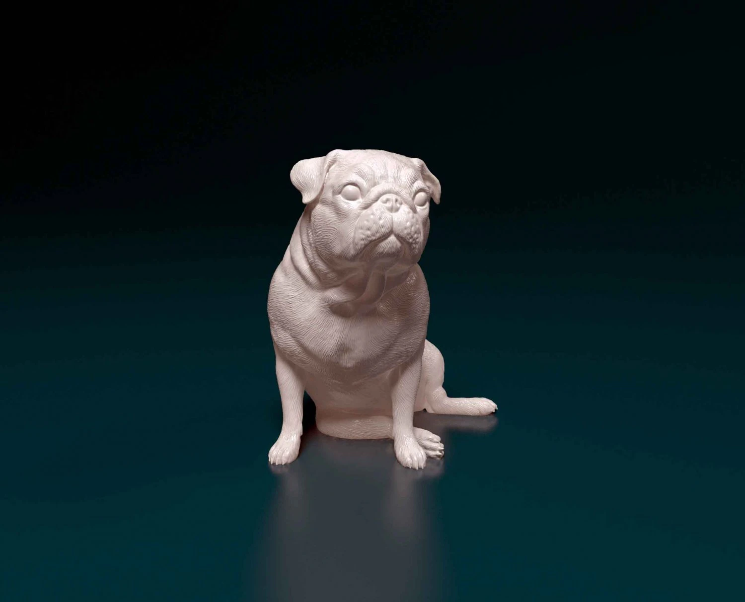 Pug dog 3 3D Print Model .c4d .max .obj .3ds .fbx .stl .blend 