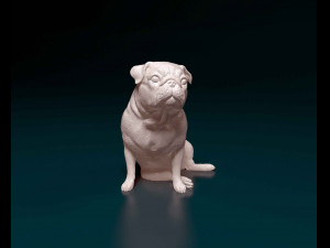 Pug dog 3 Modelo de impresión 3D