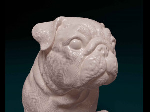 Pug dog 3 Modelo de impresión 3D