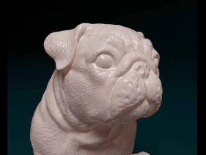 Pug dog 3 3D Print Model