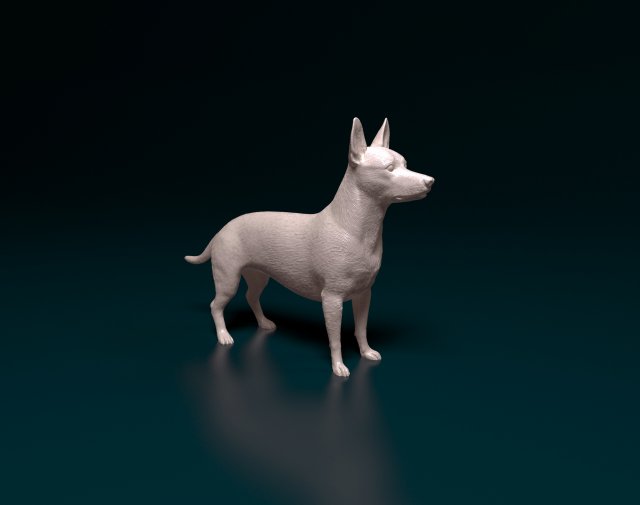 Cross breed dog 2 Model Cetak 3D .c4d .max .obj .3ds .fbx .stl .blend