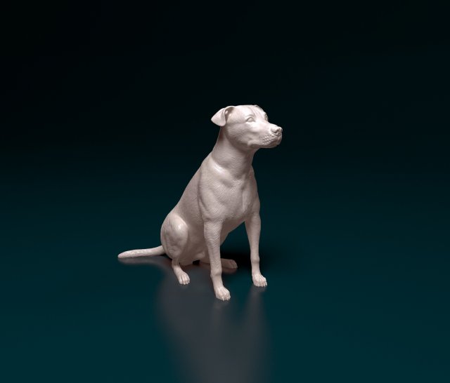 Cross breed dog 3 Model Cetak 3D .c4d .max .obj .3ds .fbx .stl .blend