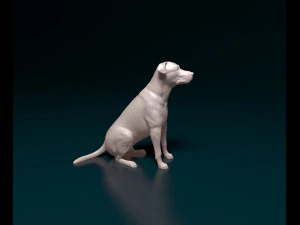 C&atilde;o de ra&ccedil;a cruzada 3 Modelo de Impressão 3D