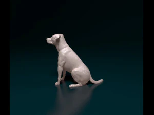 C&atilde;o de ra&ccedil;a cruzada 3 Modelo de Impressão 3D