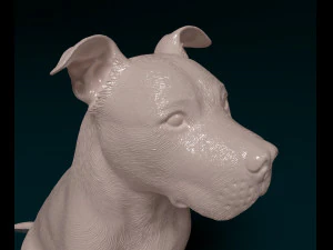 スタッフォードシャー・ブル・テリア 6 3Dプリントモデル