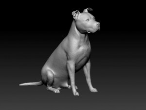 Staffordshire bull terrier 6 Modelo de Impressão 3D