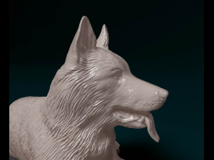 German shepherd 05 Model Cetak 3D