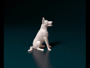 German Shepherd 06 3D Print Model