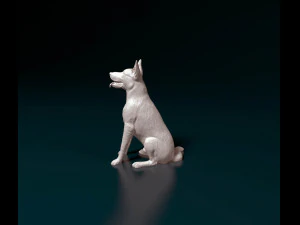 German Shepherd 06 3D Print Model