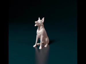 German Shepherd 06 3D Print Model