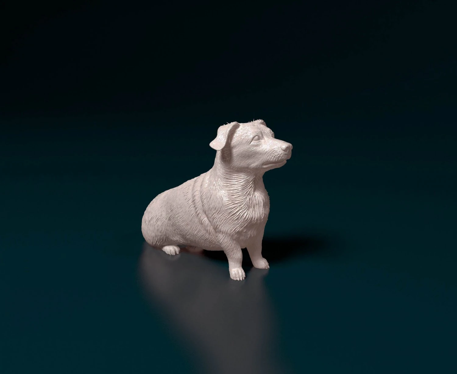 Corgi cross dog 3D Print Model .c4d .max .obj .3ds .fbx .stl .blend