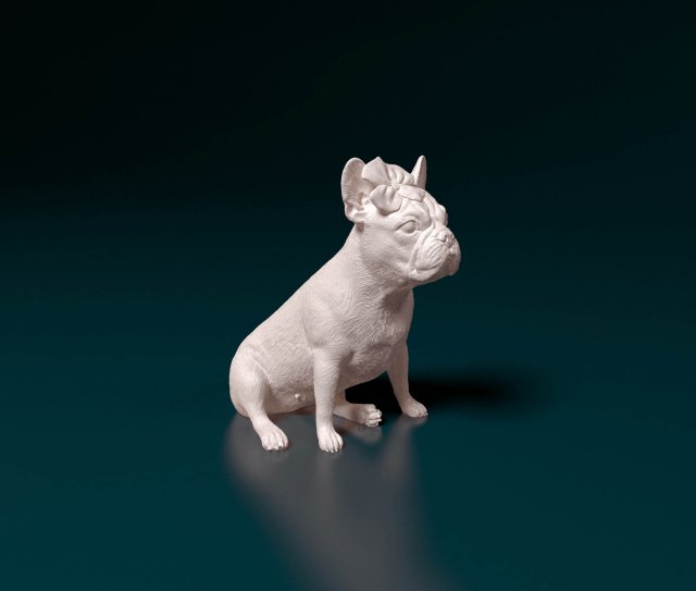 French bulldog 012 Modèles 3D en vedette .c4d .max .obj .3ds .fbx .stl .blend 