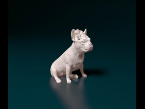 French bulldog 012 Model Cetak 3D