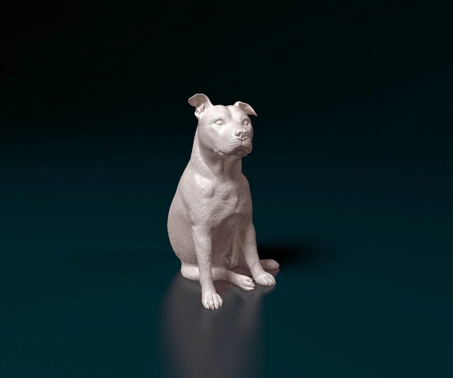 Staffordshire Bull terrier 07 3D Print Model .c4d .max .obj .3ds .fbx .stl .blend