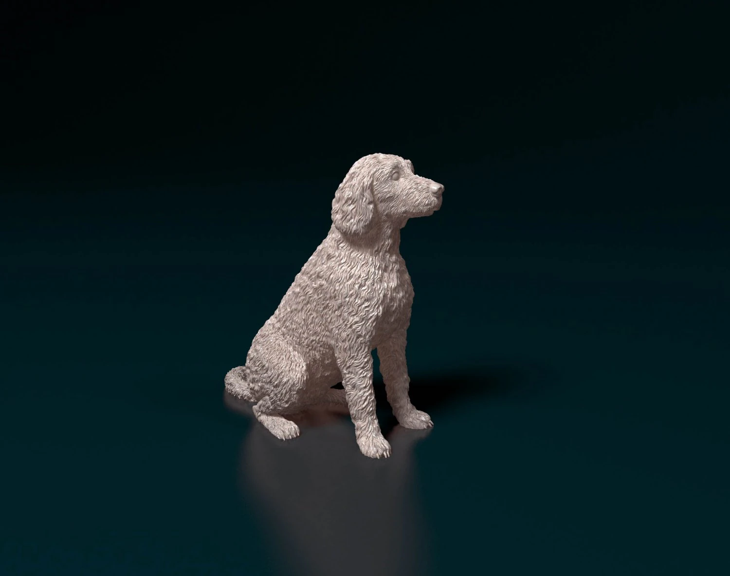 Labradoodle 3D Print Model .c4d .max .obj .3ds .fbx .stl .blend