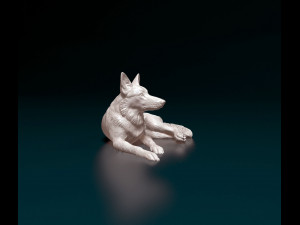German Shepherd 07 3D Baskı Modeli