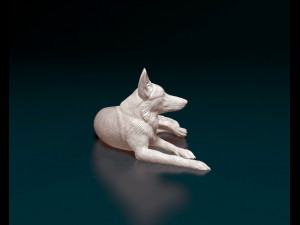 German Shepherd 07 3D Print Model