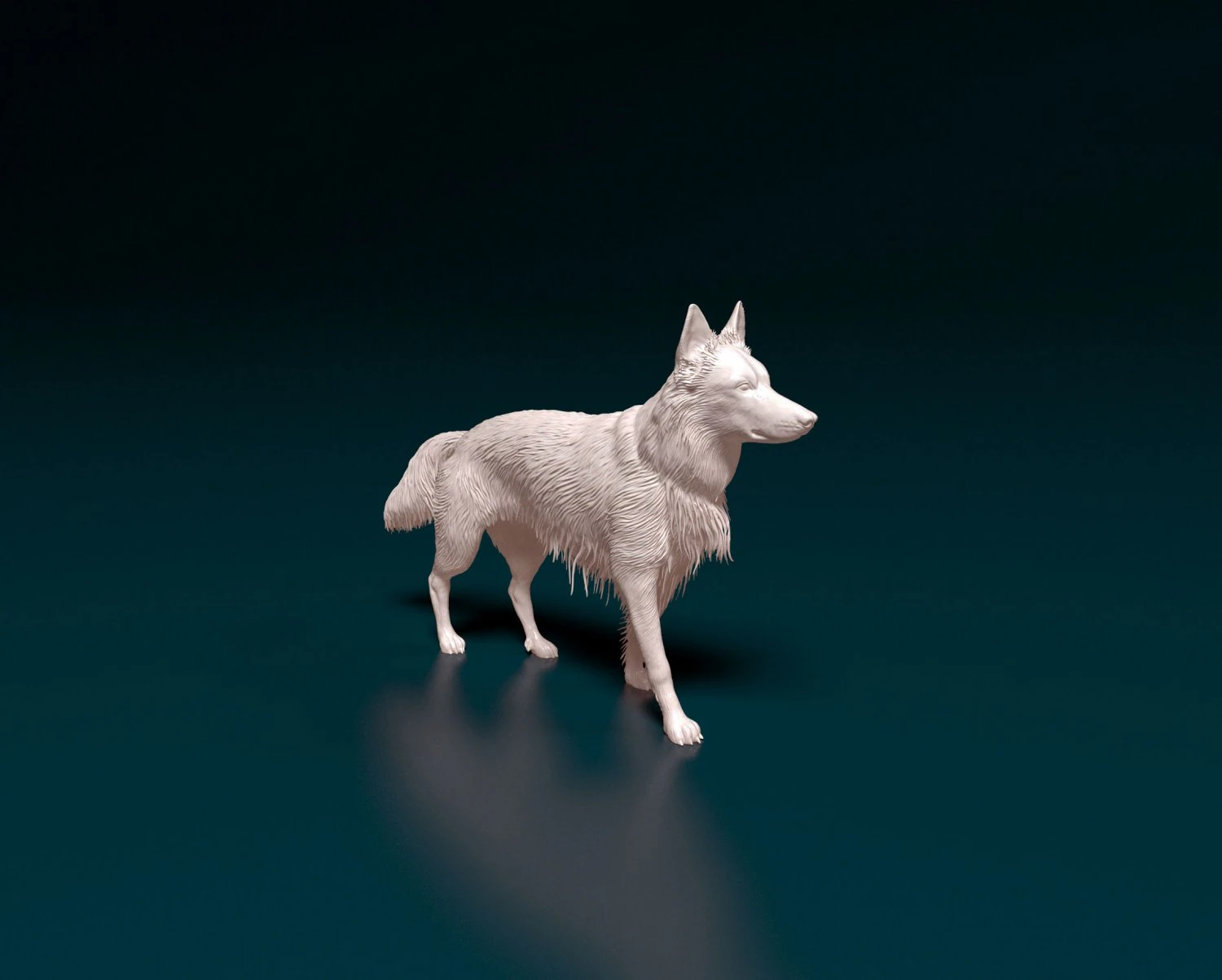 German shepherd 08 3D Print Model .c4d .max .obj .3ds .fbx .stl .blend 