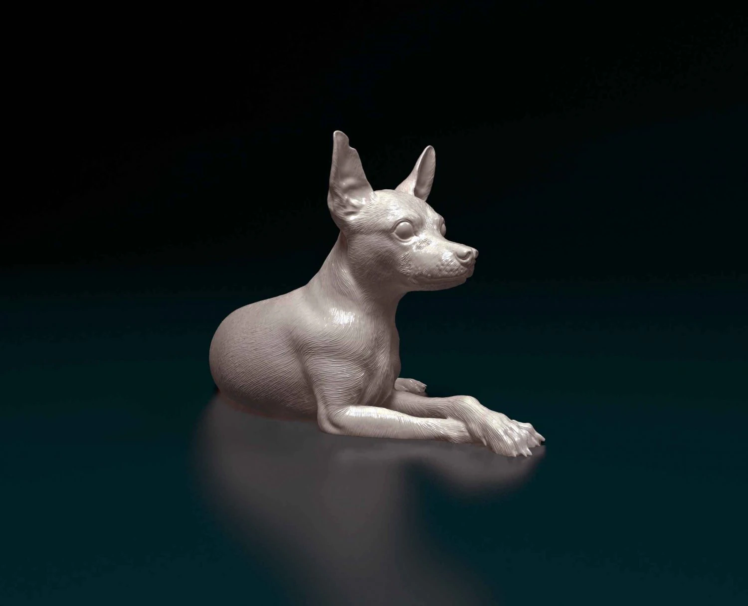 Miniature Pinscher 3D Print Model .c4d .max .obj .3ds .fbx .stl .blend 