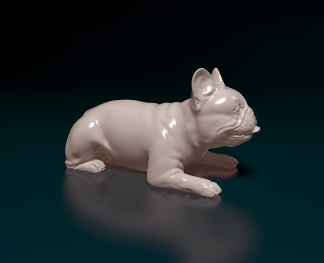 French bulldog Modelo de Impressão 3D .c4d .max .obj .3ds .fbx .stl .blend 