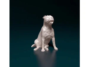 スタッフォードシャー ブルテリア 08 3Dプリントモデル