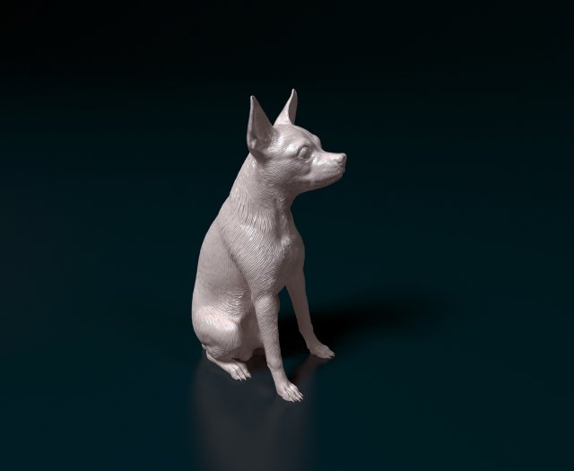 Toy terrier 3D Print Model .c4d .max .obj .3ds .fbx .stl .blend 