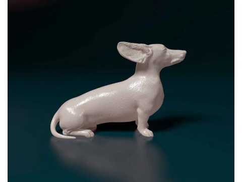 Dachshund in the wind 3D Print Model